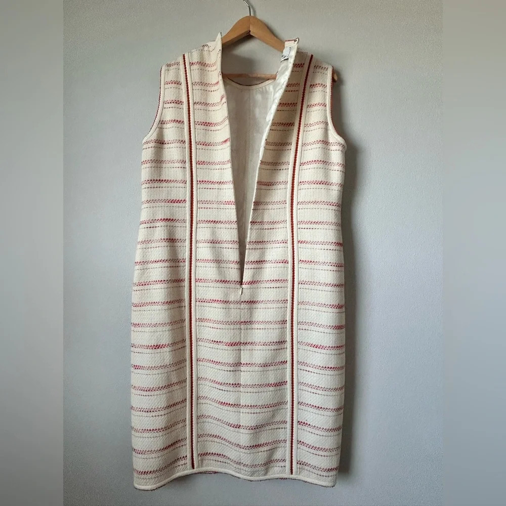 Lourdes Chávez dress and tunic size 12 beige color with orange stripes - Picture 5 of 16
